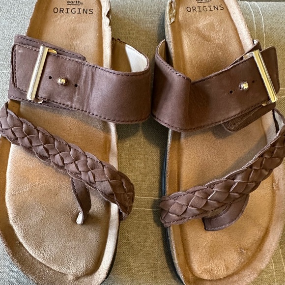 Earth Origins Shoes - Earth Origins Brown Sandals for Women Size 9.5M